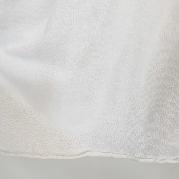 Free People Coconut Smocked Knit Top Shirt Sleeveless Ruffle Medium Ivory.E96 - Picture 11 of 12